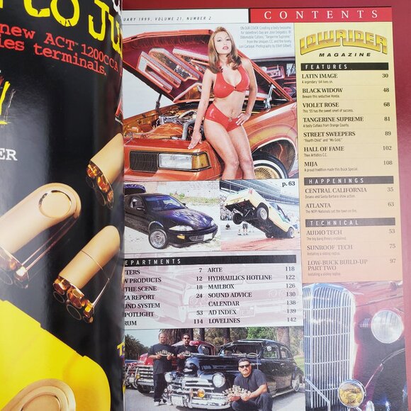 Lowrider Magazine Vintage Feb. 1999 NOPI Thee Artistics Cutlass Buick 90s Unread - Picture 3 of 10